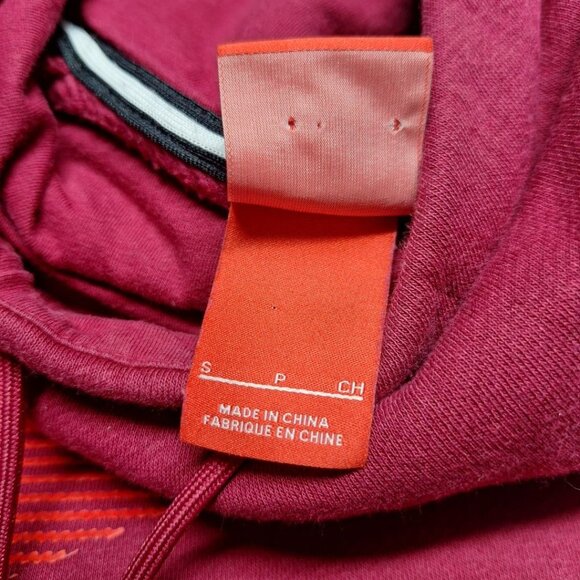 Nike Cowl Neck Hoodie‎ Womens Small Pink Side Pockets Sweatshirt - Picture 5 of 10